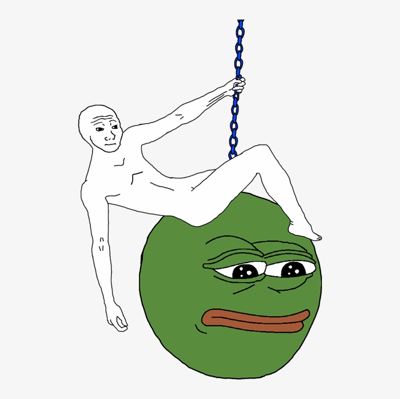 Green Plant Vertebrate Cartoon Head Line Art Smile - Pepe And Feels Guy, transparent png download