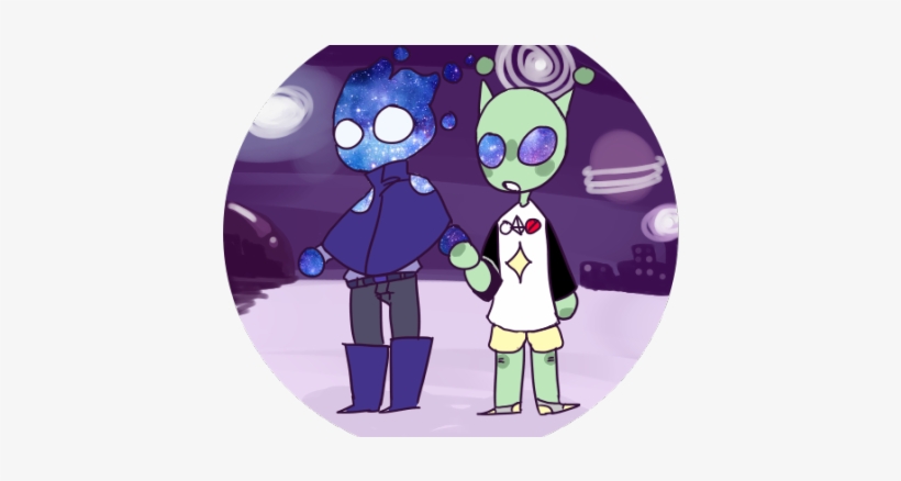 “i Drew The Lil Green Alien Boi I Also Drew Him With - Cartoon, transparent png download