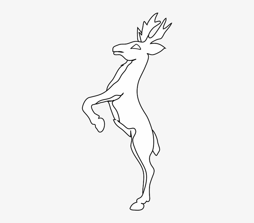 Outline, Deer - Deer, transparent png download