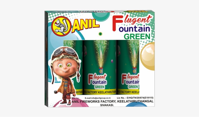 Green (green Colour Shower) - Anil Fireworks, transparent png download