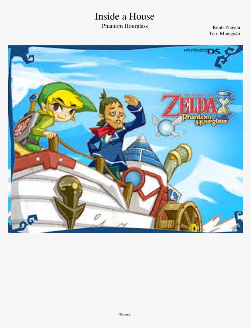 Inside A House Sheet Music Composed By Kenta Nagata - Legend Of Zelda Phantom Hourglass, transparent png download