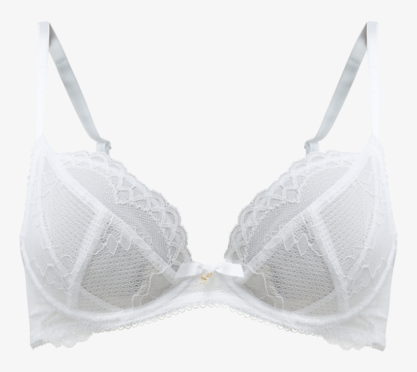 Superboost Lace N/p Plunge White Product Shot Front - Product, transparent png download