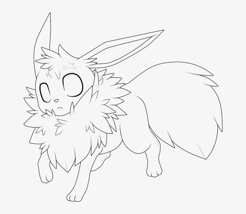 Eevee Line Art By Anbugreninja On Deviantart - Line Art Eevee Hd, transparent png download