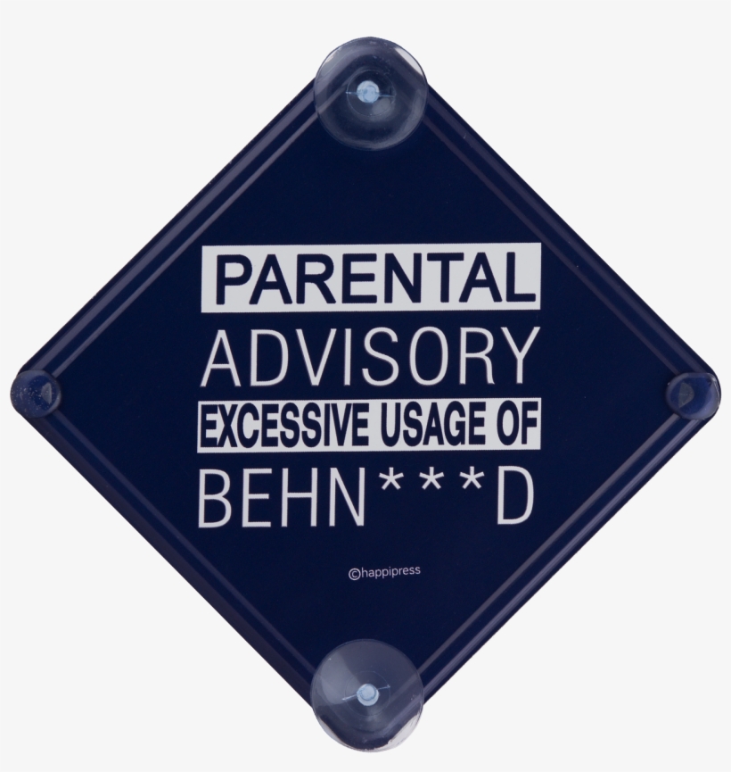 Parental Advisory Car Sign - Sign, transparent png download
