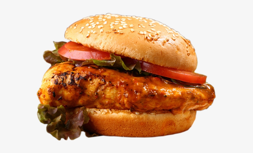Piri Piri Chicken Burger Burgers, Chicken, Piri Piri, - Peri Peri Chicken Burger Png, transparent png download