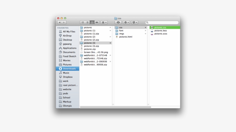 2) Upload All The Font Files In The 'font' Folder To - Mac Os X Lion Finder, transparent png download