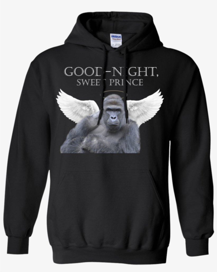 Trending Good Night Sweet Prince Harambe Pullover Hoodie - Good-night Sweet Harambe, transparent png download