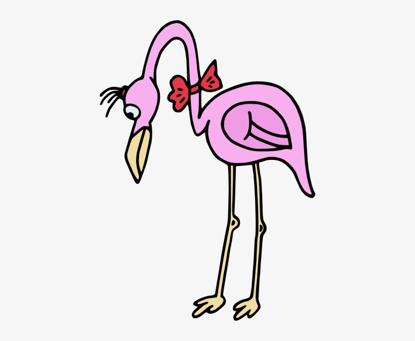 Flamingo With Bow In Color Svg Clip Arts 426 X 594, transparent png download
