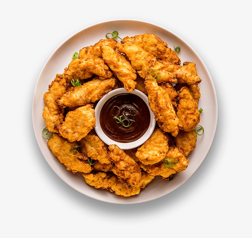 Buttermilk Chicken Tenders - Fried Chicken Top View Png, transparent png download