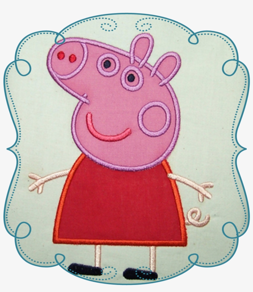 Peppa Pig - Machine Embroidery, transparent png download