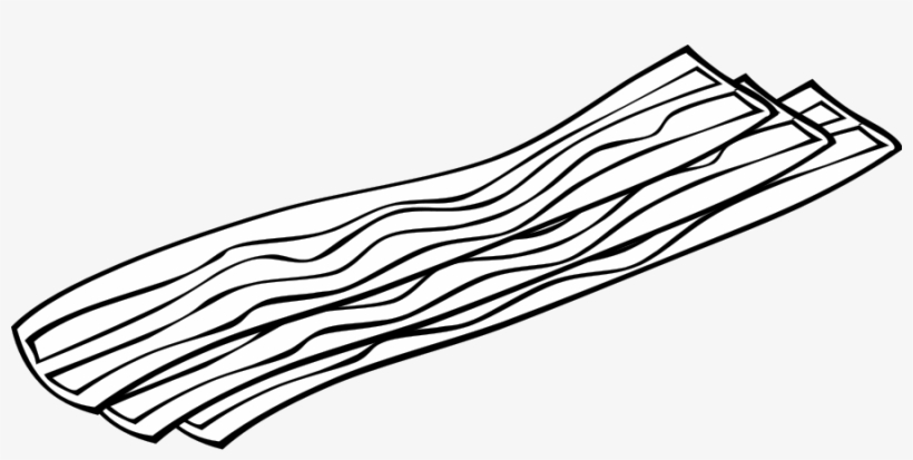 Breakfast, Bacon - Bacon Clipart Black And White, transparent png download