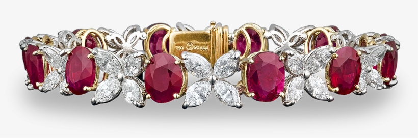 Untreated Burma Ruby And Diamond Bracelet, - Bracelet, transparent png download