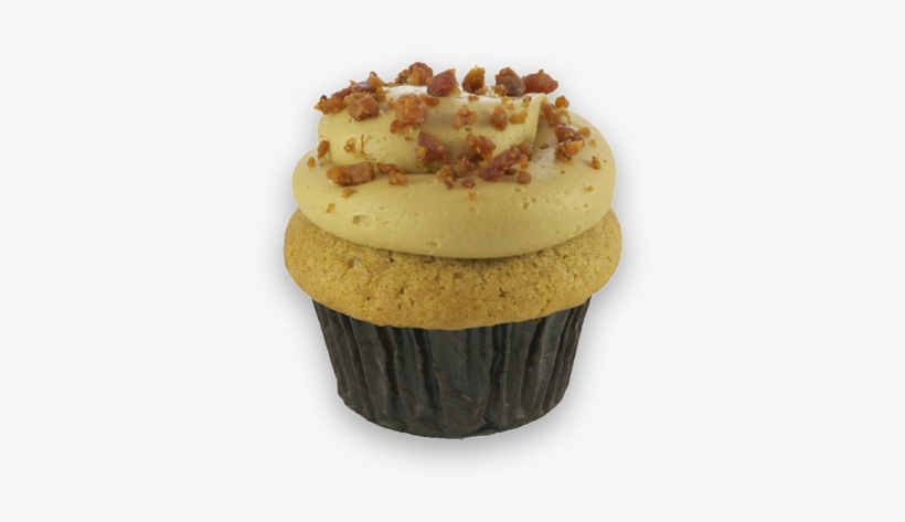 A Flavorful Bacon Infused Maple Cupcake, Topped With - Cupcake, transparent png download