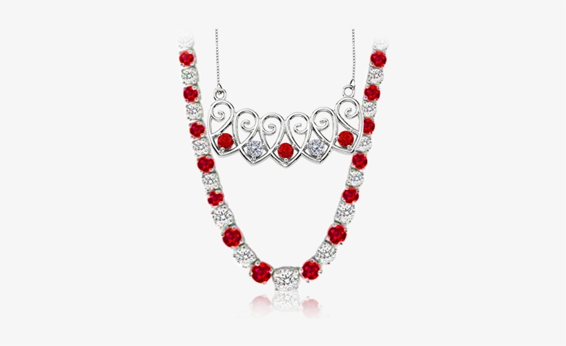 Buy Ruby Necklaces - Fine Jewelry Vault Ubpds85613w, transparent png download