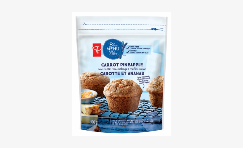 Pc Blue Menu Carrot Pineapple Bran Muffin Mix - President's Choice, transparent png download
