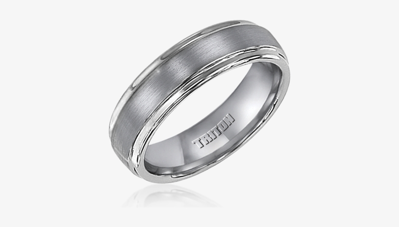 Brand Name Designer Jewelry In Mason, Ohio - Triton Grey Tungsten Carbide Band 6mm - Men's Rings, transparent png download
