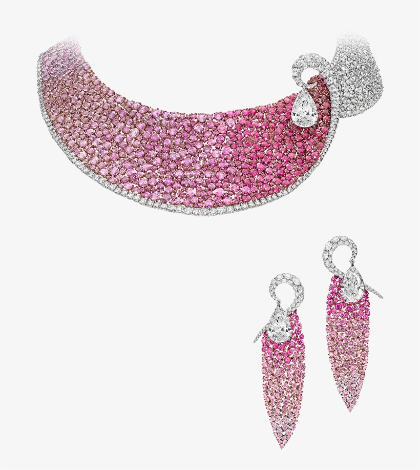 Les Merveilles Mesh Rubies And Diamonds - Necklace, transparent png download