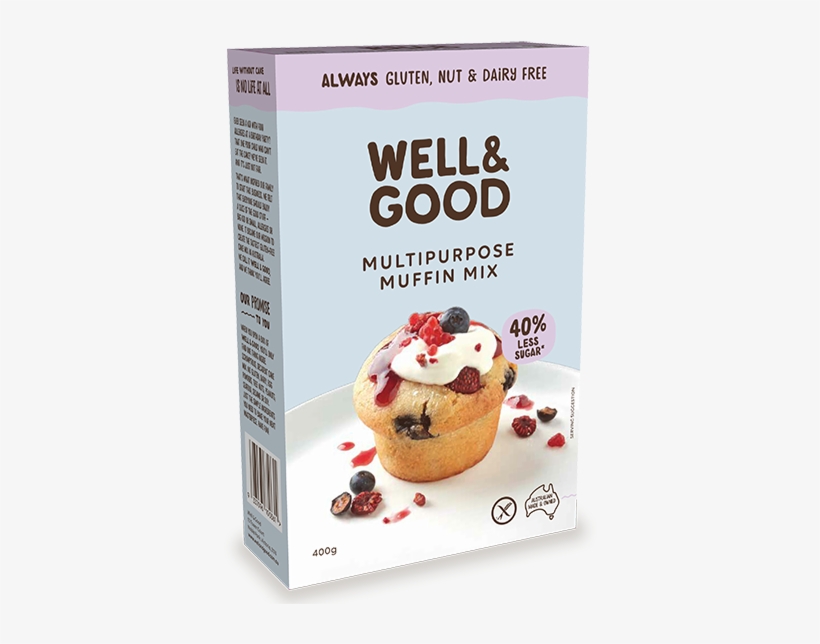 Reduced Sugar Gluten Free Muffin Mix - Well And Good Products, transparent png download