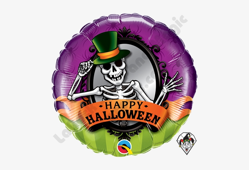 Halloween Skeleton Mirror Foil Balloon, transparent png download