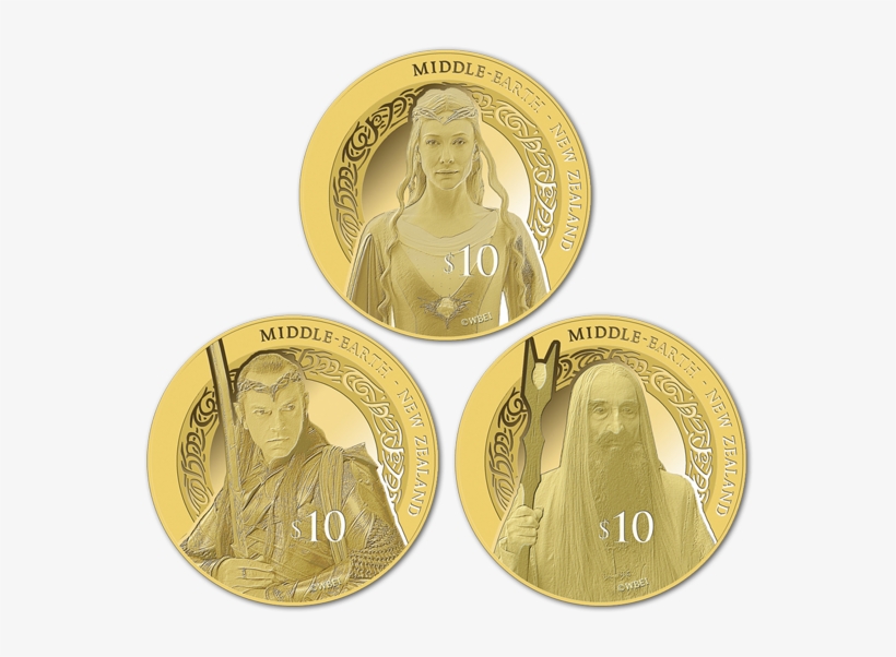 The Battle Of The Five Armies Premium Gold Coin Set - The Hobbit, transparent png download