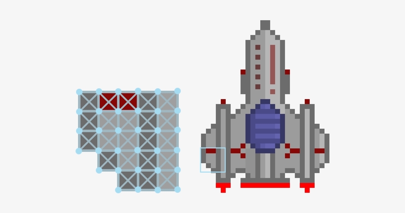 Pixel Nodes Spaceship Pixel Art Png Png Image Transparent Png Free Download On Seekpng