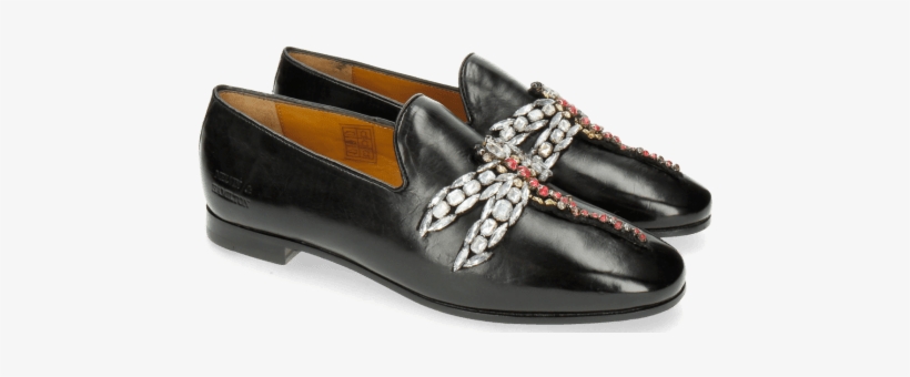 Loafers Scarlett 8 Black Patch Dragon Fly - Slip-on Shoe, transparent png download