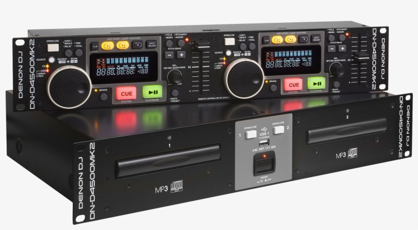 Dn-d4500mk2 Dj Dual Cd/mp3 Player - Denon Dj Dn-d4500mk2 Dual Cd/mp3/usb Player, transparent png download