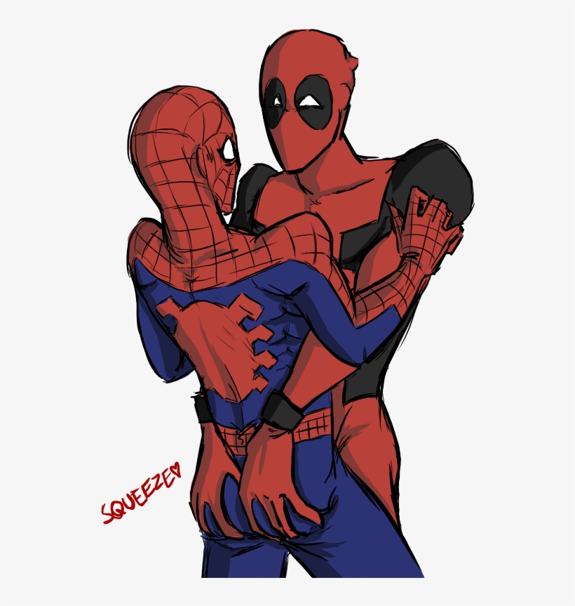 Png - Spiderman And Deadpool Romance, transparent png download