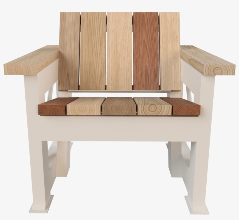 X Base Patio Chair W/ Reclaimed Hardwood - Chair, transparent png download