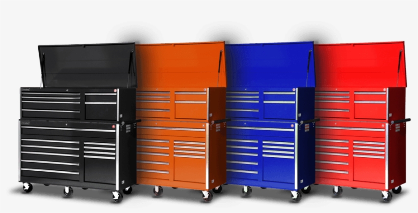 Four Tool Boxes In Different Colors - Coffre A Outils International, transparent png download