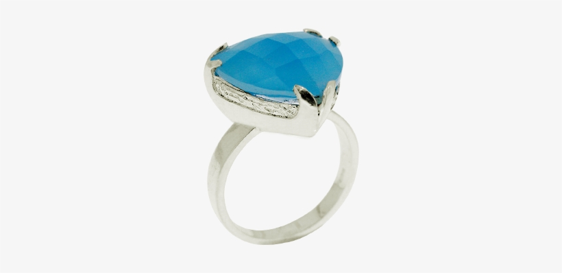Blue Chalcedony Silver Ring - Silver, transparent png download