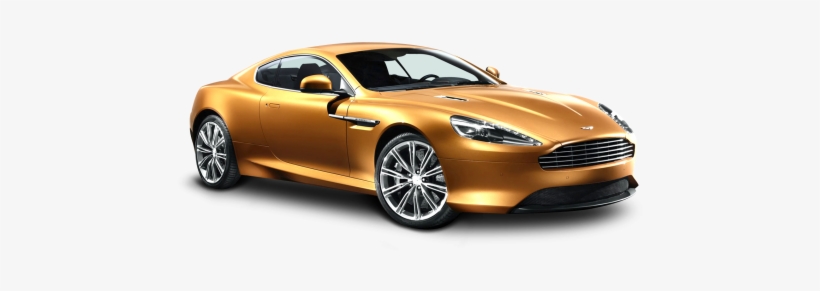 Aston Martin Virage Gold Car Png Image - Transparent Clip Art Car, transparent png download