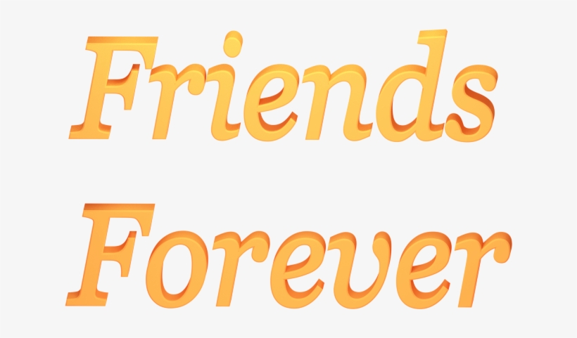Friends Forever 3d Render In Yellow Orange Blend With - Friendship With Transparent Background, transparent png download