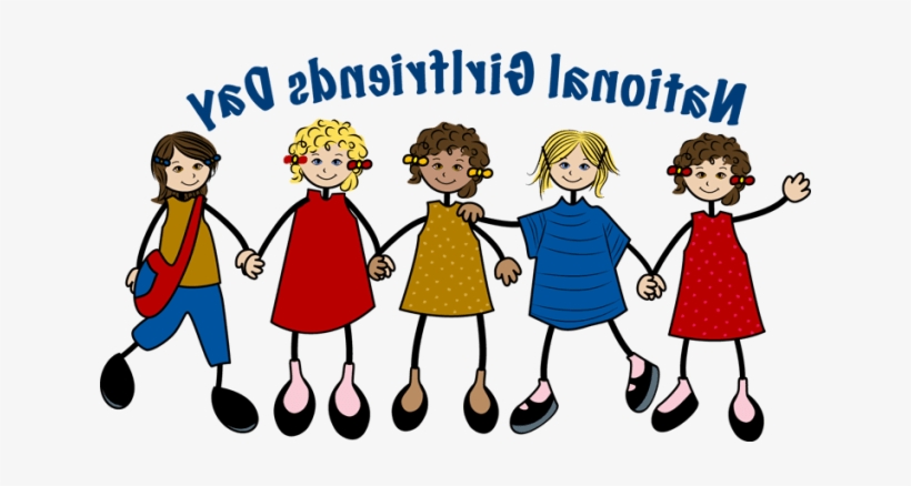 Girl Friends Clipart - National Best Friend Day, transparent png download