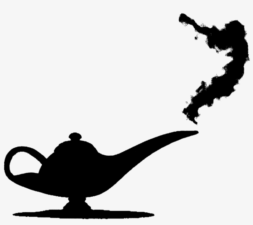 Ftestickers Genie Aladdin Magiclamp Silhouette - Fumaça Silhueta, transparent png download