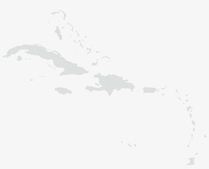 Caribbean Small Island Developing States Are Building - Oakwood Decals Caribbean (blue) Islands Map Silhouette, transparent png download