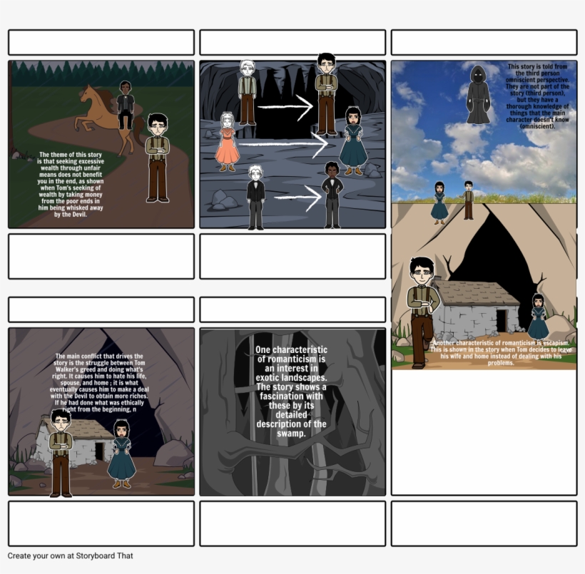 Romanticism In The Devil And Tom Walker - Cartoon, transparent png download