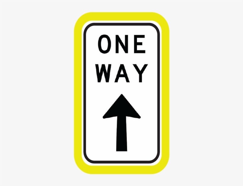 One Way Ahead Arrow 450x800mm Black On White Class - Speciality Road Signs - Give Way To Stock, transparent png download