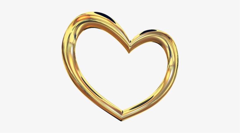 Gold Png Psd Detail - Gold Heart Psd, transparent png download