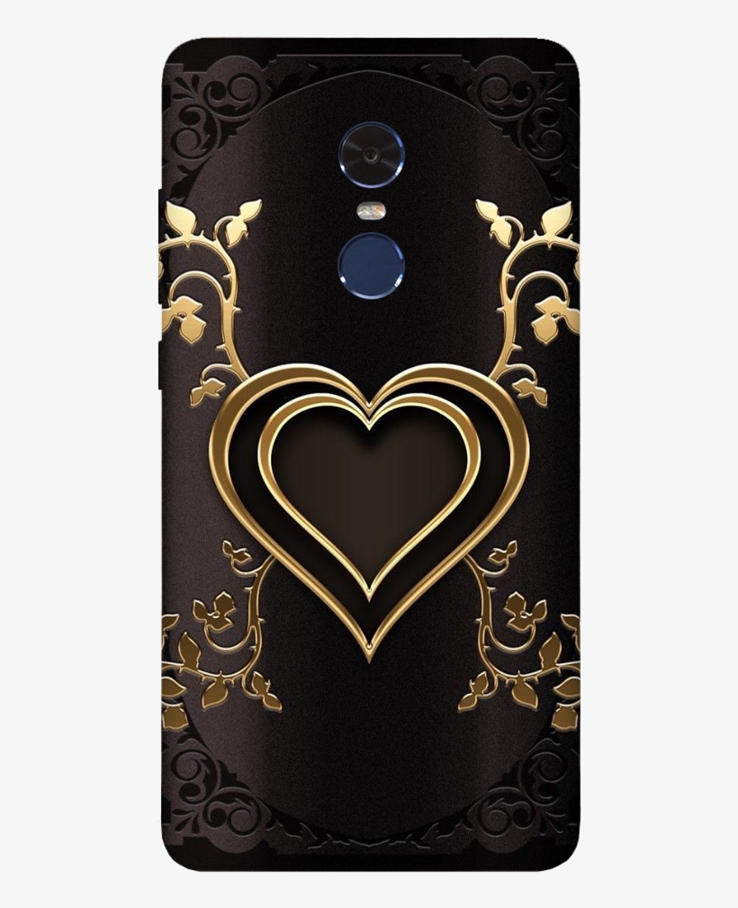 Double Golden Heart Printed Case Cover For Redmi Note - Wallpaper, transparent png download