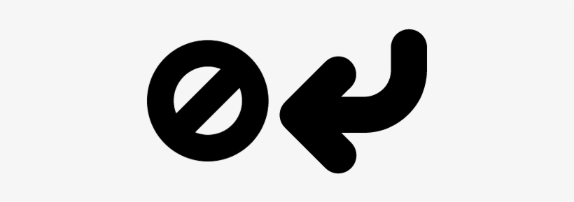 Curved Arrow Pointing Prohibition Symbol Vector - Symbol, transparent png download