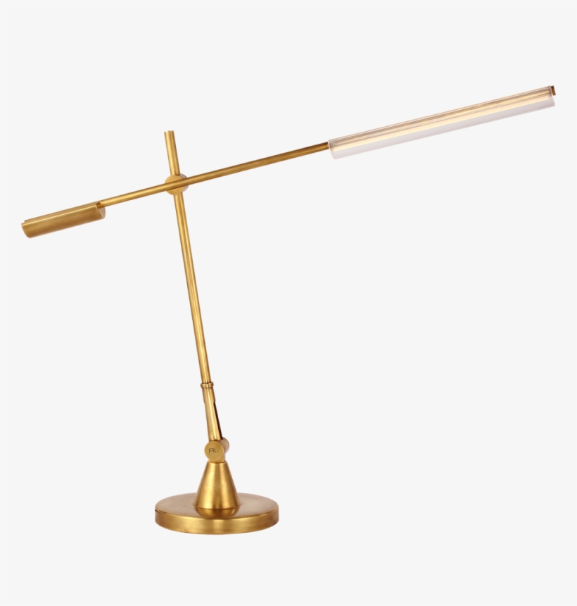 Daley Adjustable Desk Lamp In Natural Brass With - Brass, transparent png download