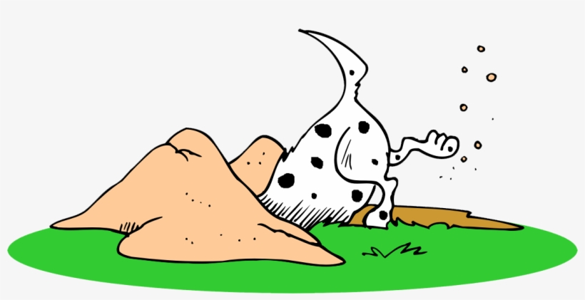Fun Dog Stuff Banner Black And White Download - Dog Digging Clipart, transparent png download