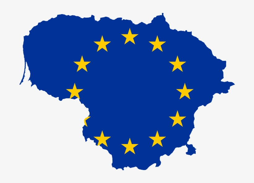 Flag-map Of Ltu Eu - Lithuania Map Vector, transparent png download