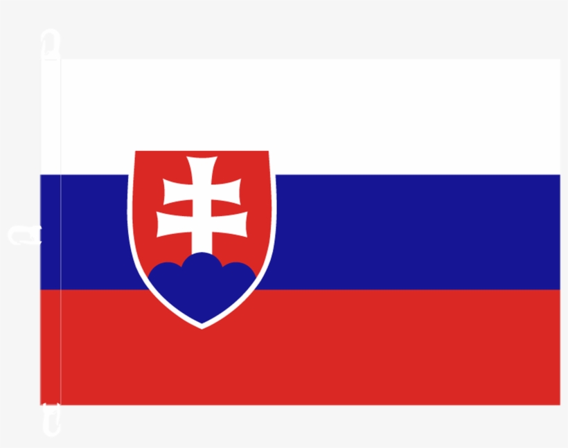 Slovakia Flag With Snap Hook H - Slovakia Flag, transparent png download
