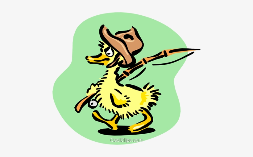 Baby Duck Going Fishing Royalty Free Vector Clip Art - Free Clip Art Animals Ducks, transparent png download