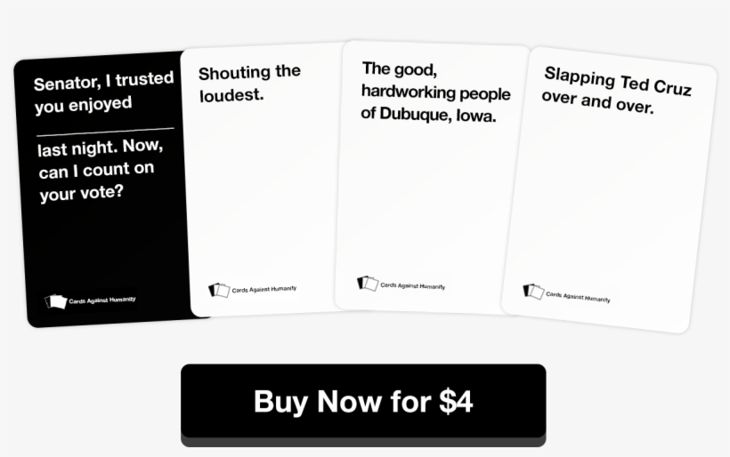 Cards Against Humanity Gets Political With Clinton - Trump Pack Cards Against Humanity, transparent png download