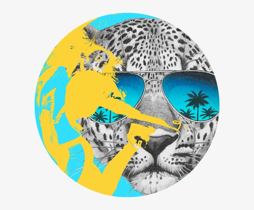 Animals With Sunglasses Drawing, transparent png download