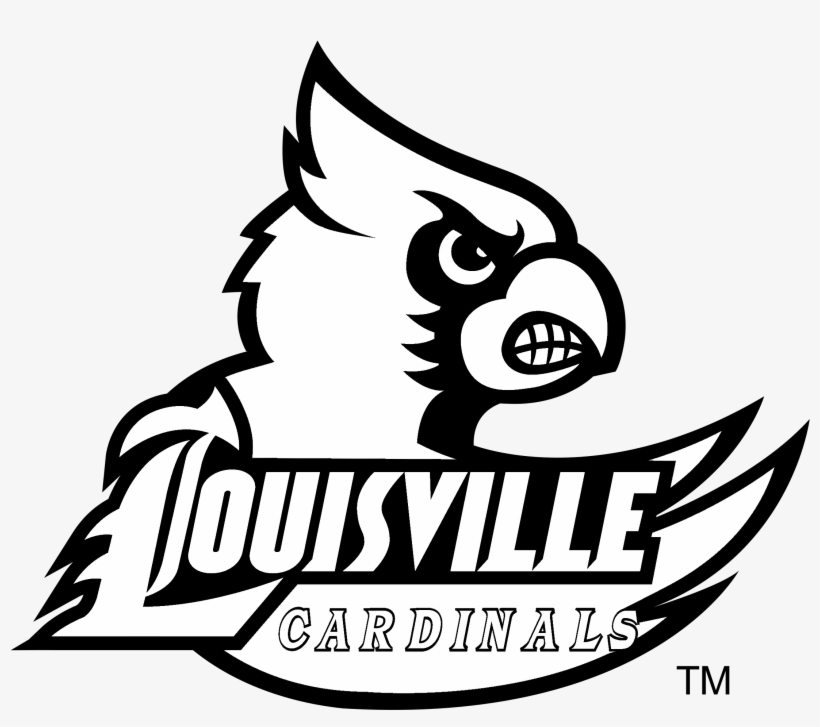 Louisville Cardinals Logo Black And White - Louisville Cardinals Logo White, transparent png download