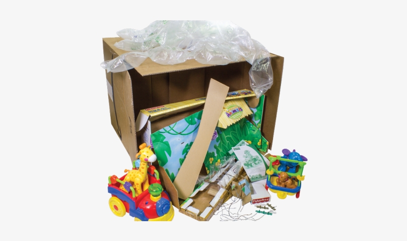 A Box Of Fisher-price Toys In Standard Wrapping Meant - Playset, transparent png download